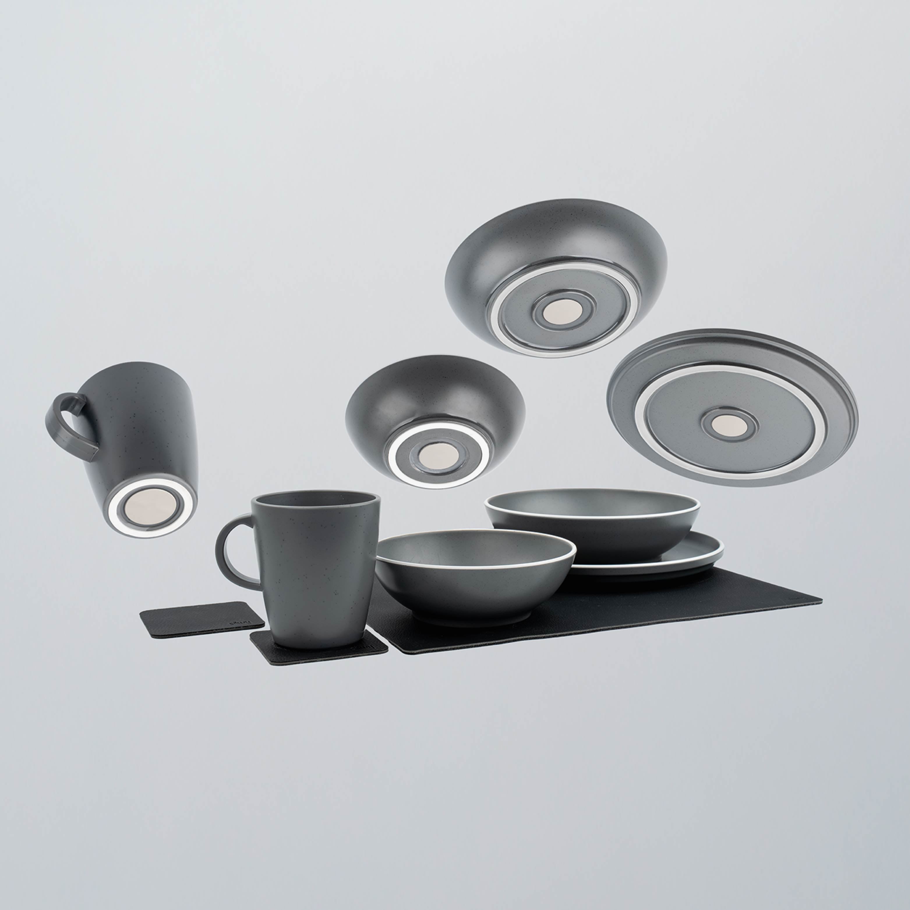 Magnet plastic set grey cut-out image