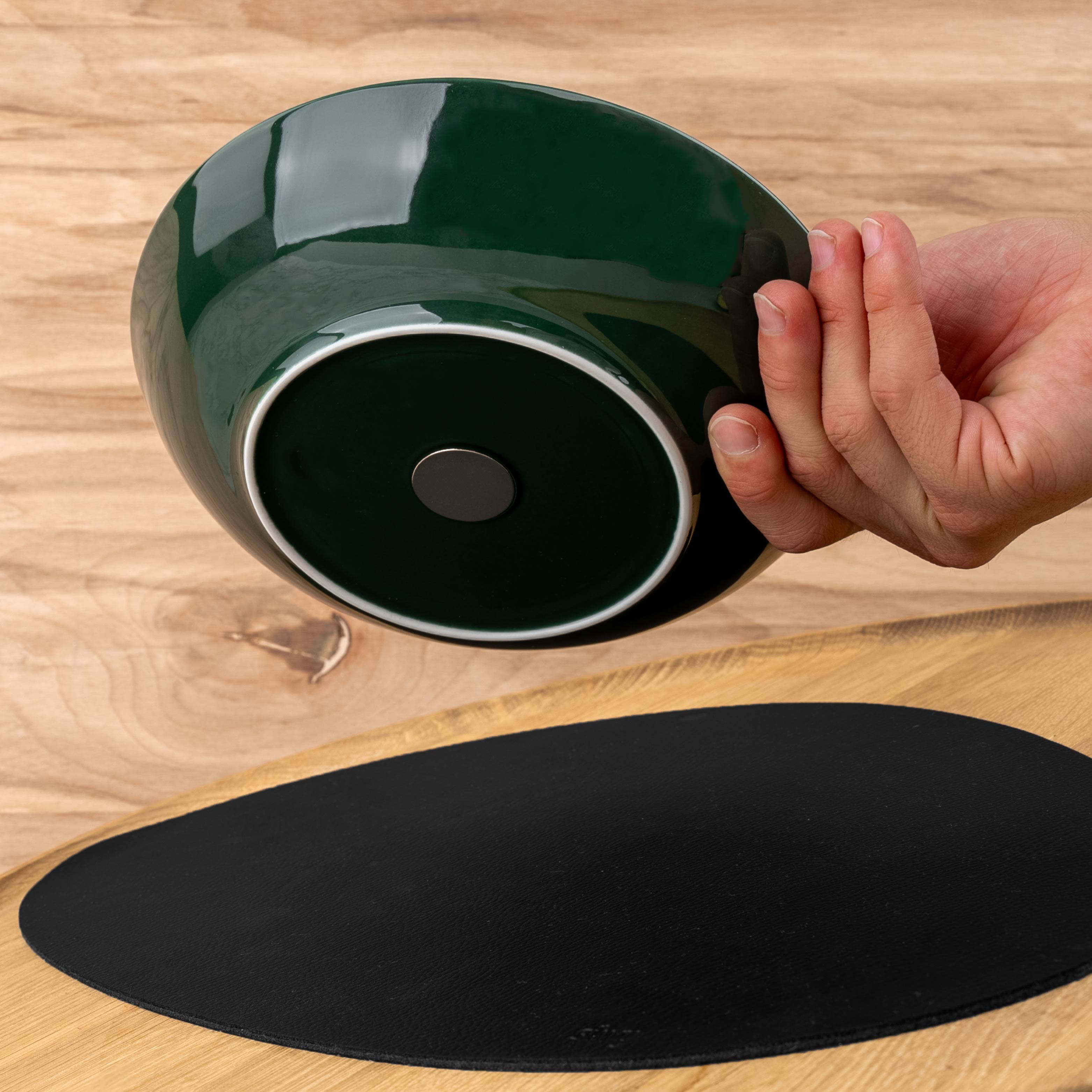 Close-up of magnet in the floor