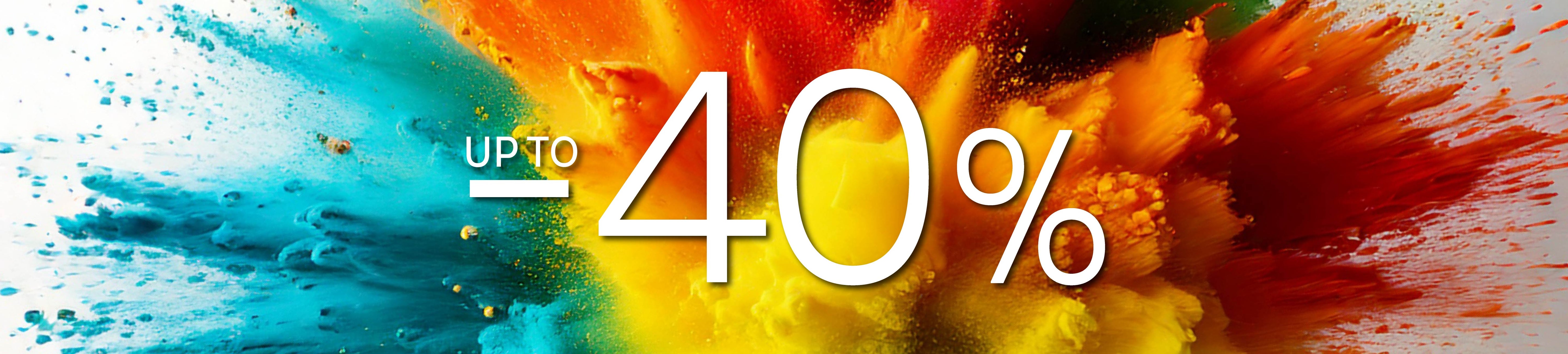 Up to 40 %