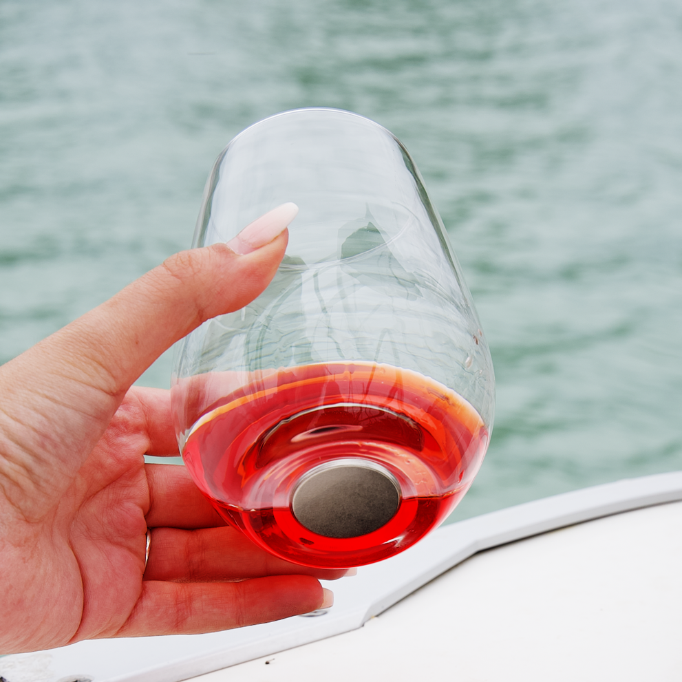 Magnetic crystal glass LONGDRINK without pad