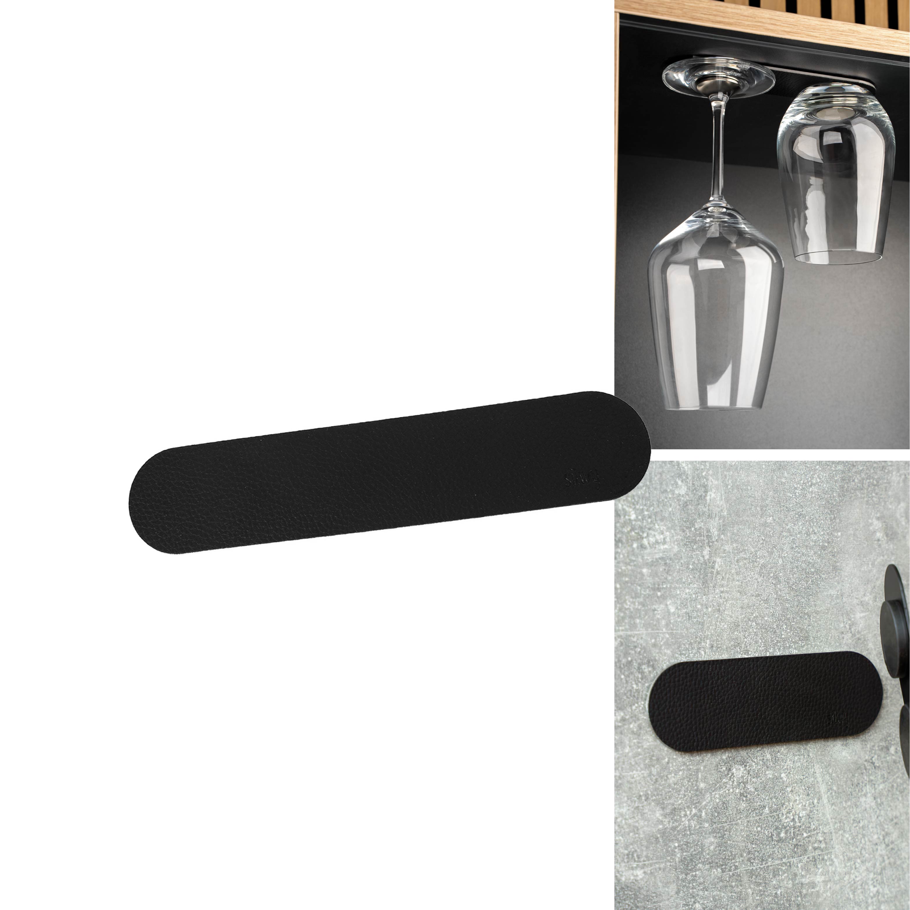 Metal Strip 16 cm BLACK