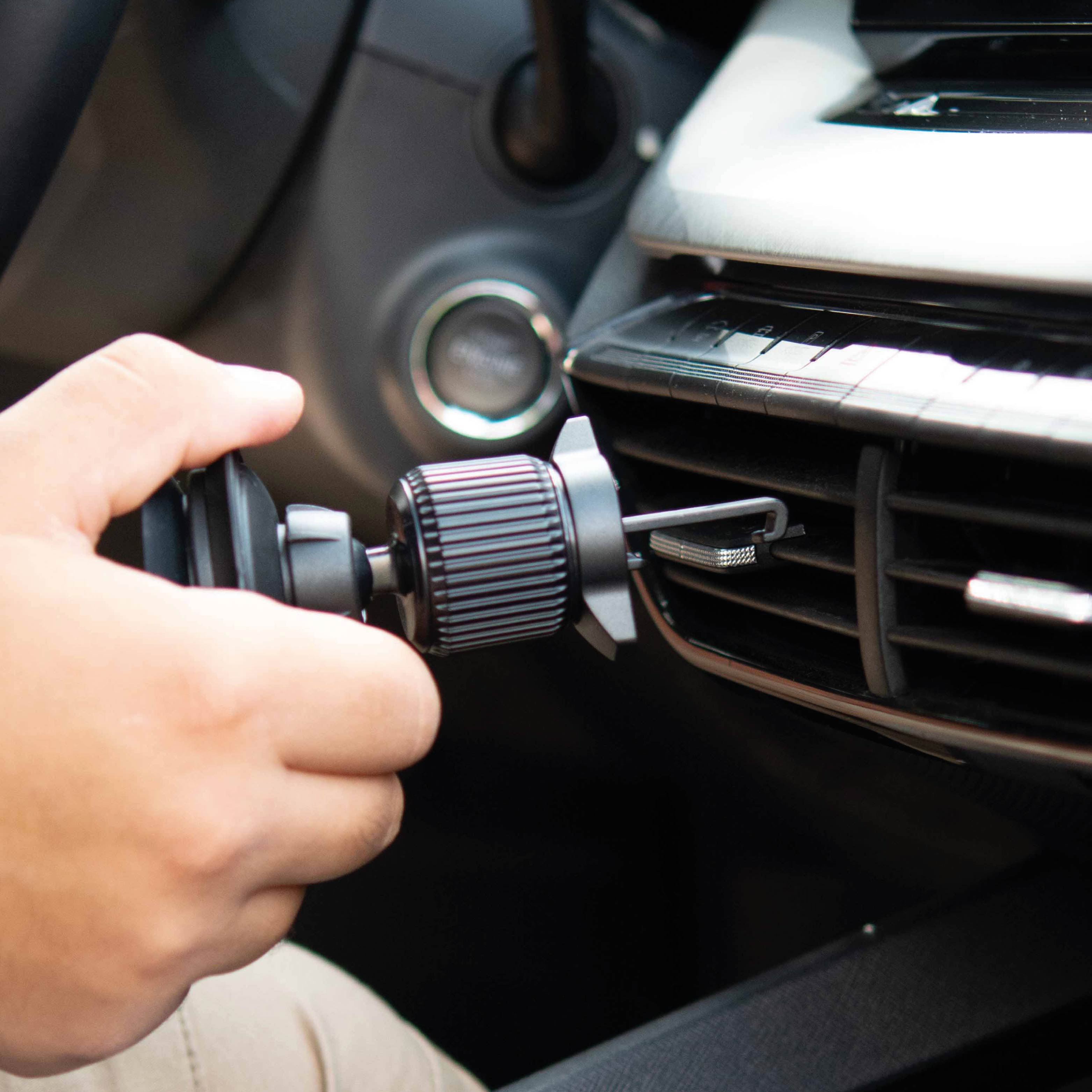 Magnetic VACUUM cell phone holder UNIVERSAL for car ventilation grille incl. magnetic VACUUM patch