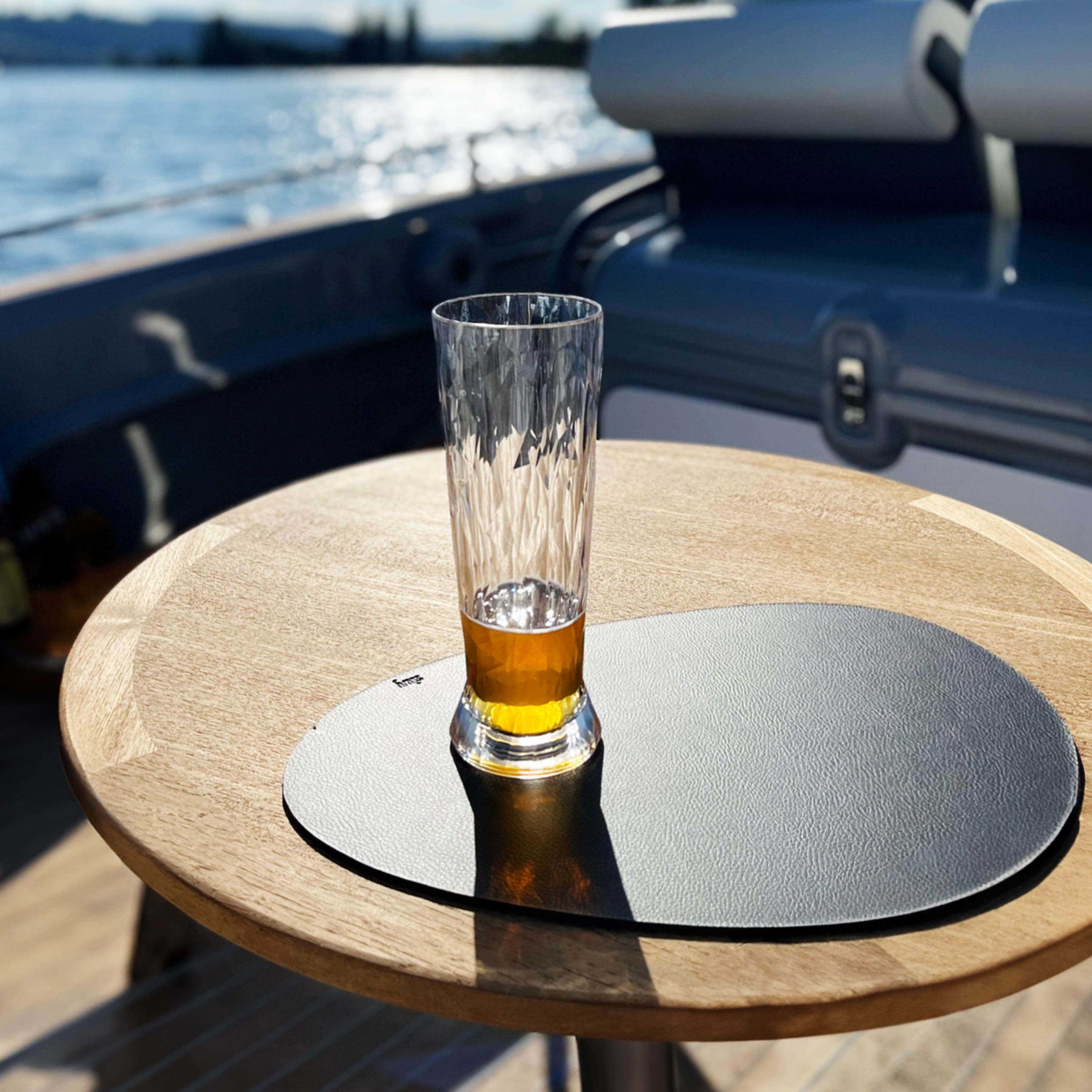 placemat on boat table 