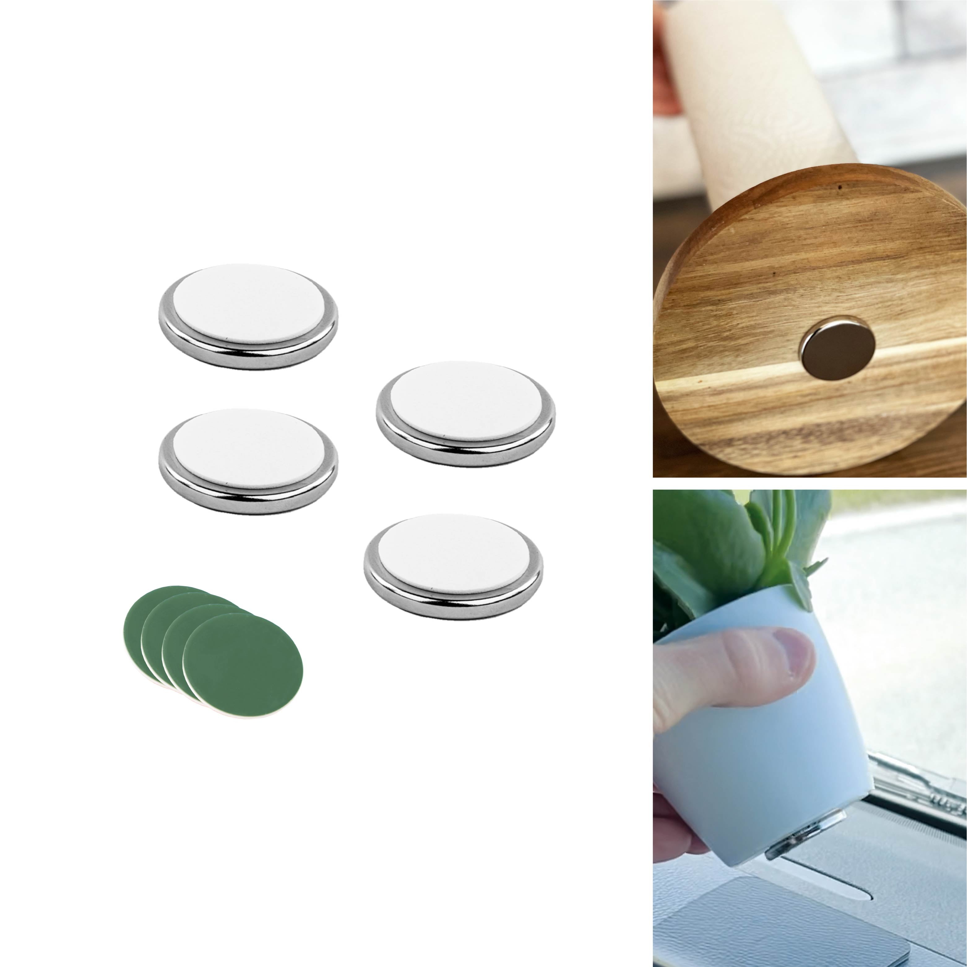 Free-standing Power magnets combined with applications on kitchen roll holders and flower pots in campers