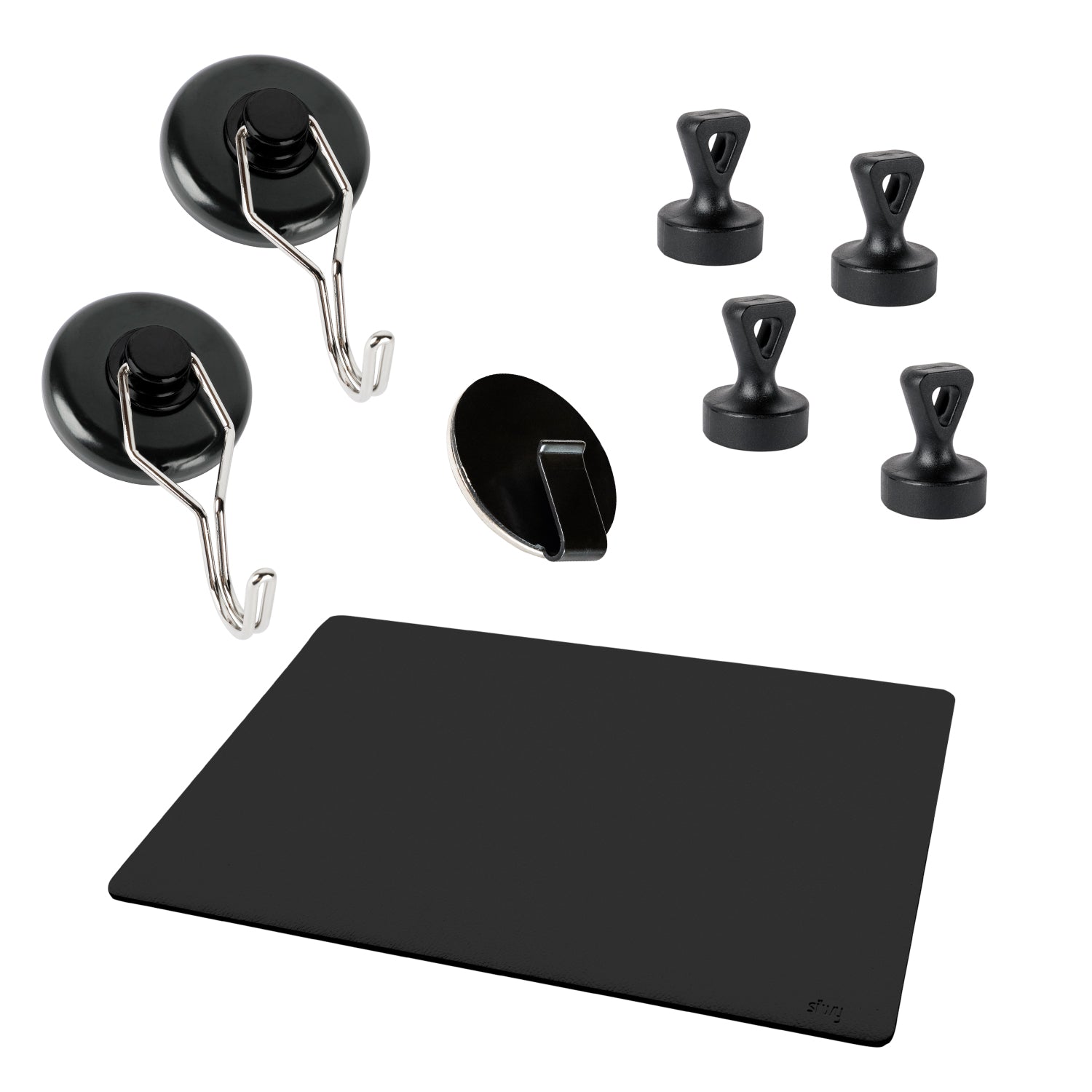 Set of pins, hooks and metal mat DIY 