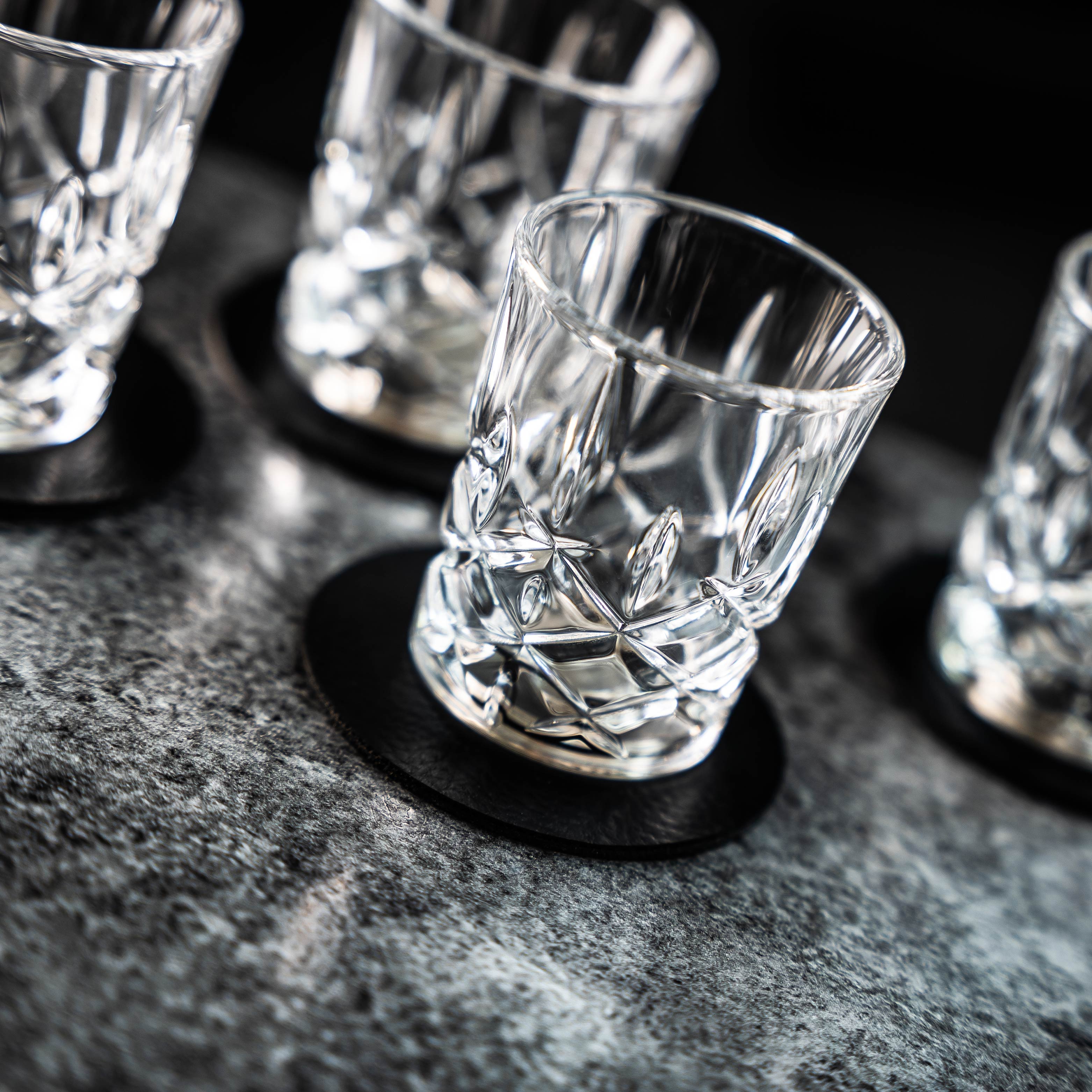 Close-up structure crystal glass