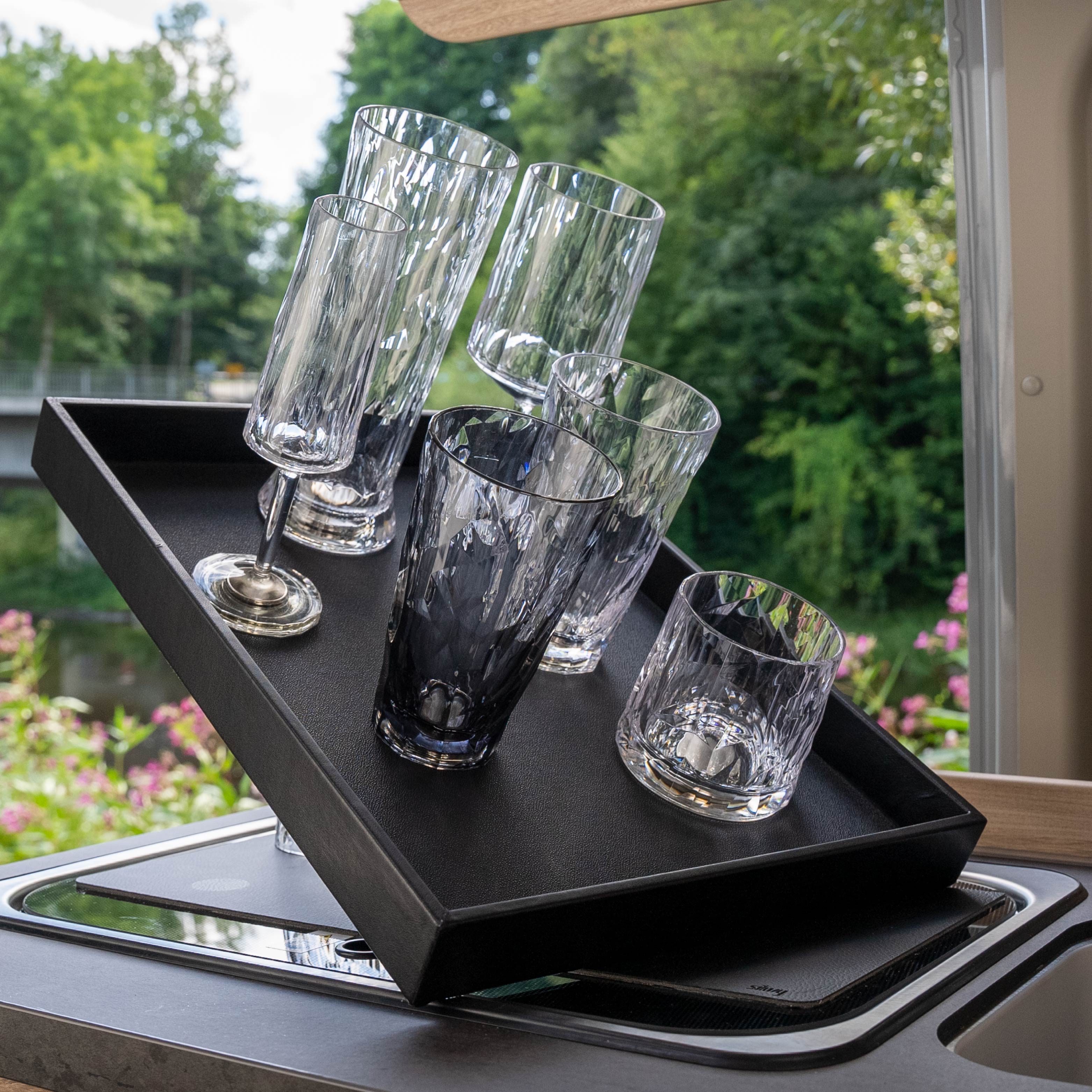 various Magnetic glasses on metal tray