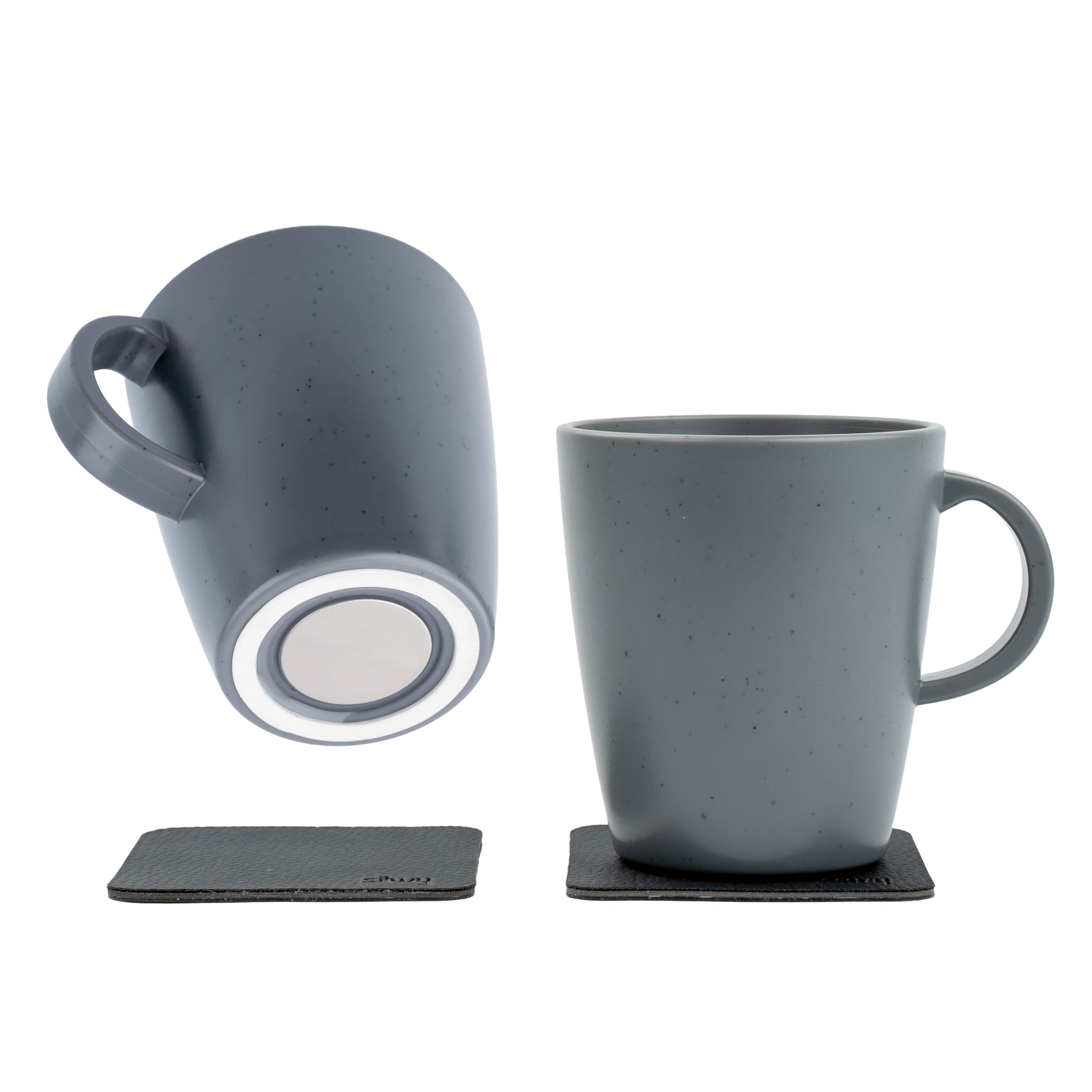 Magnetic plastic cups grey clipping image