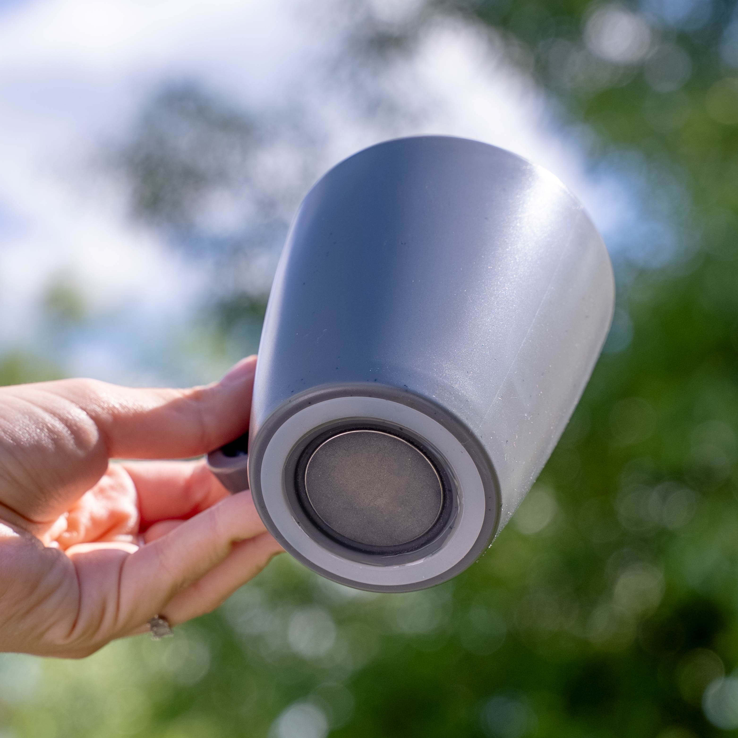 Magnetic plastic cups grey from below