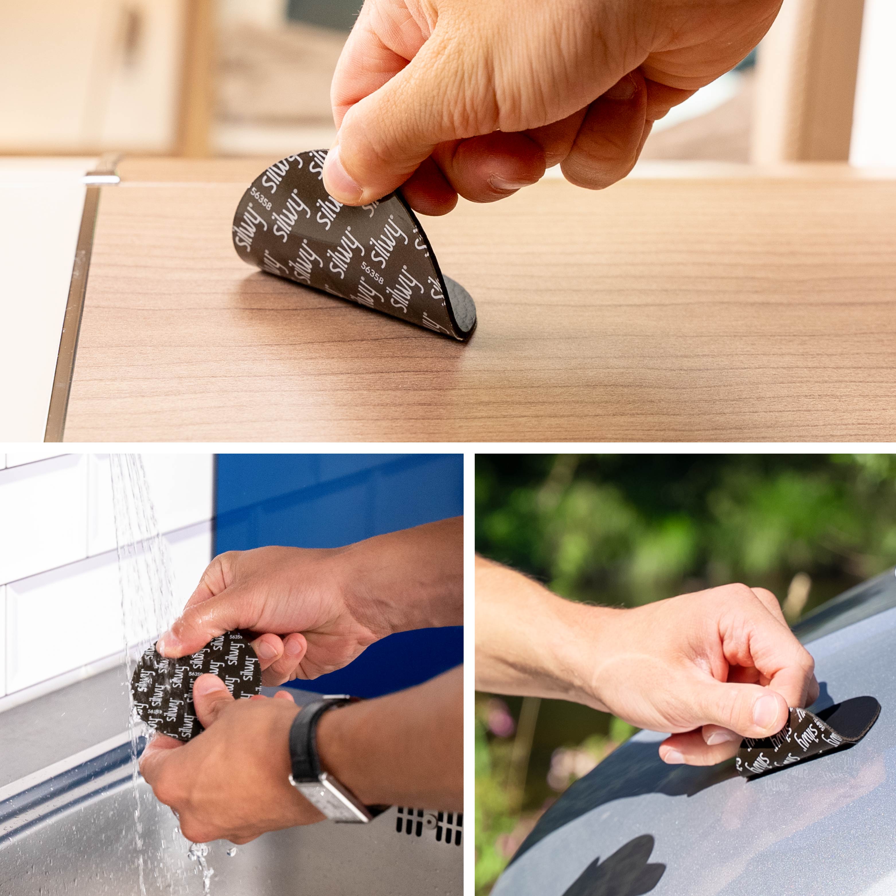 The Metal-Nano-Gel-Pad can be removed at any time without leaving any residue and can be easily cleaned with clear water