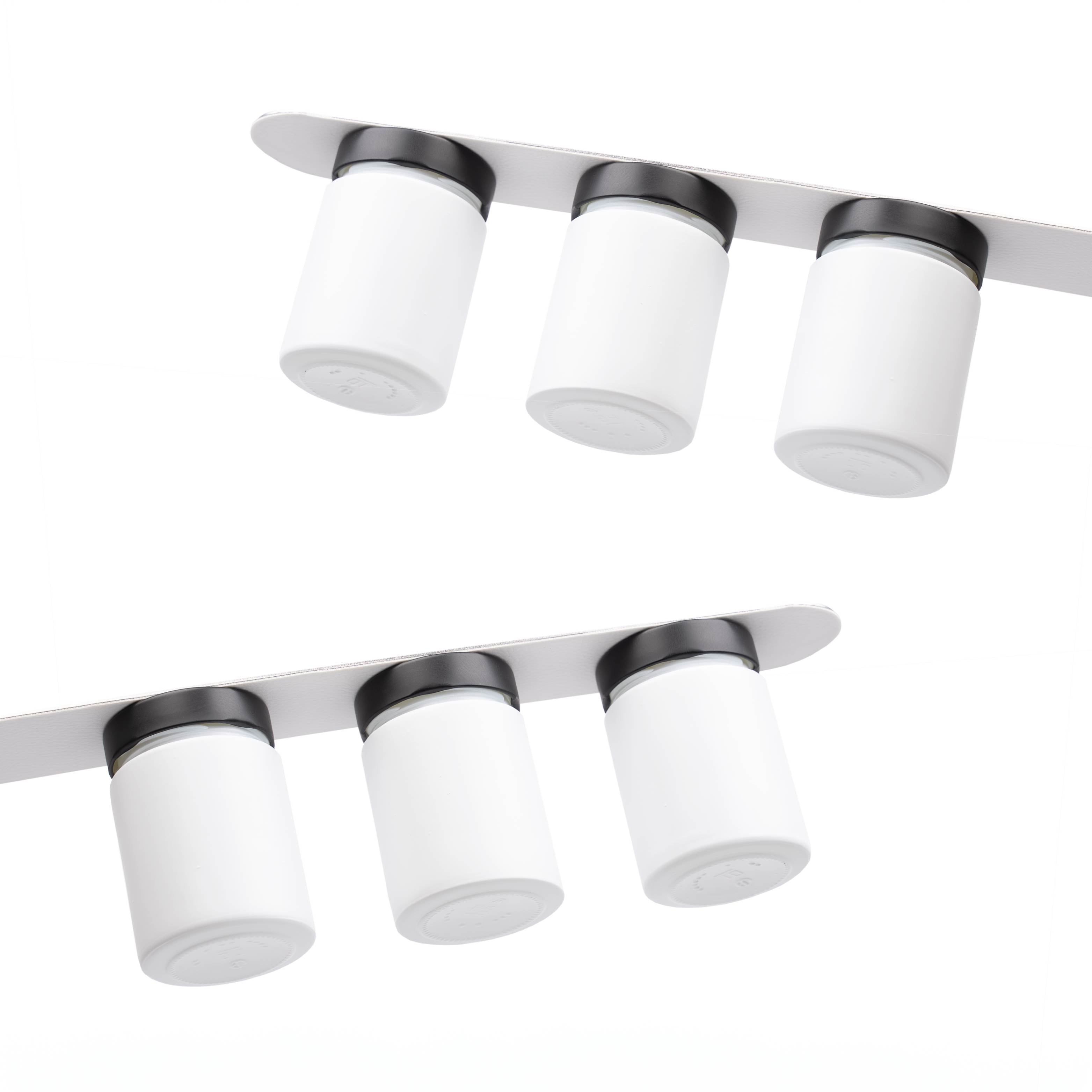 Magnetic deli jars mounted on stripset of 6 with strips)