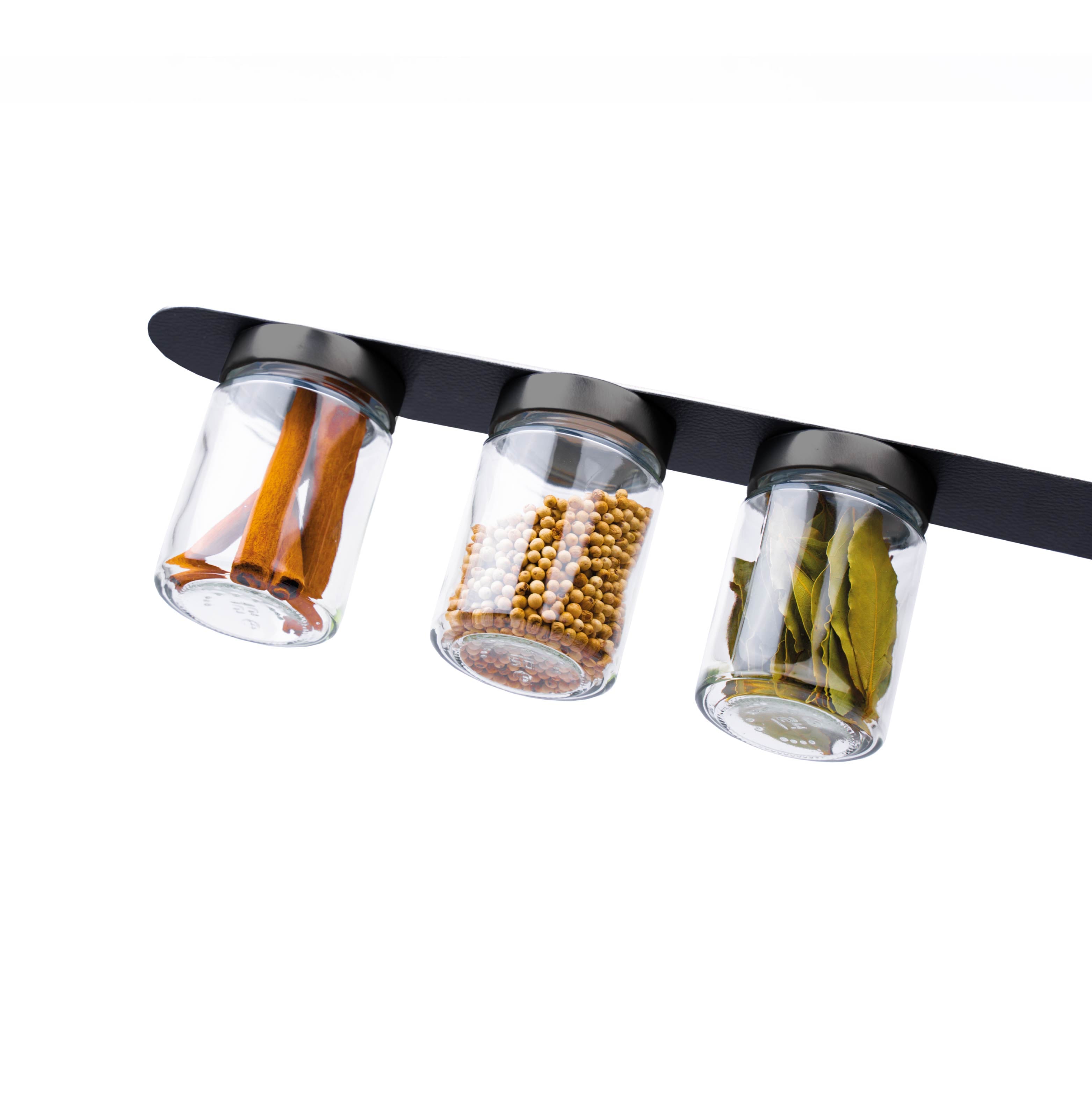 Magnetic deli jars mounted on strip (set of 3 with strip)