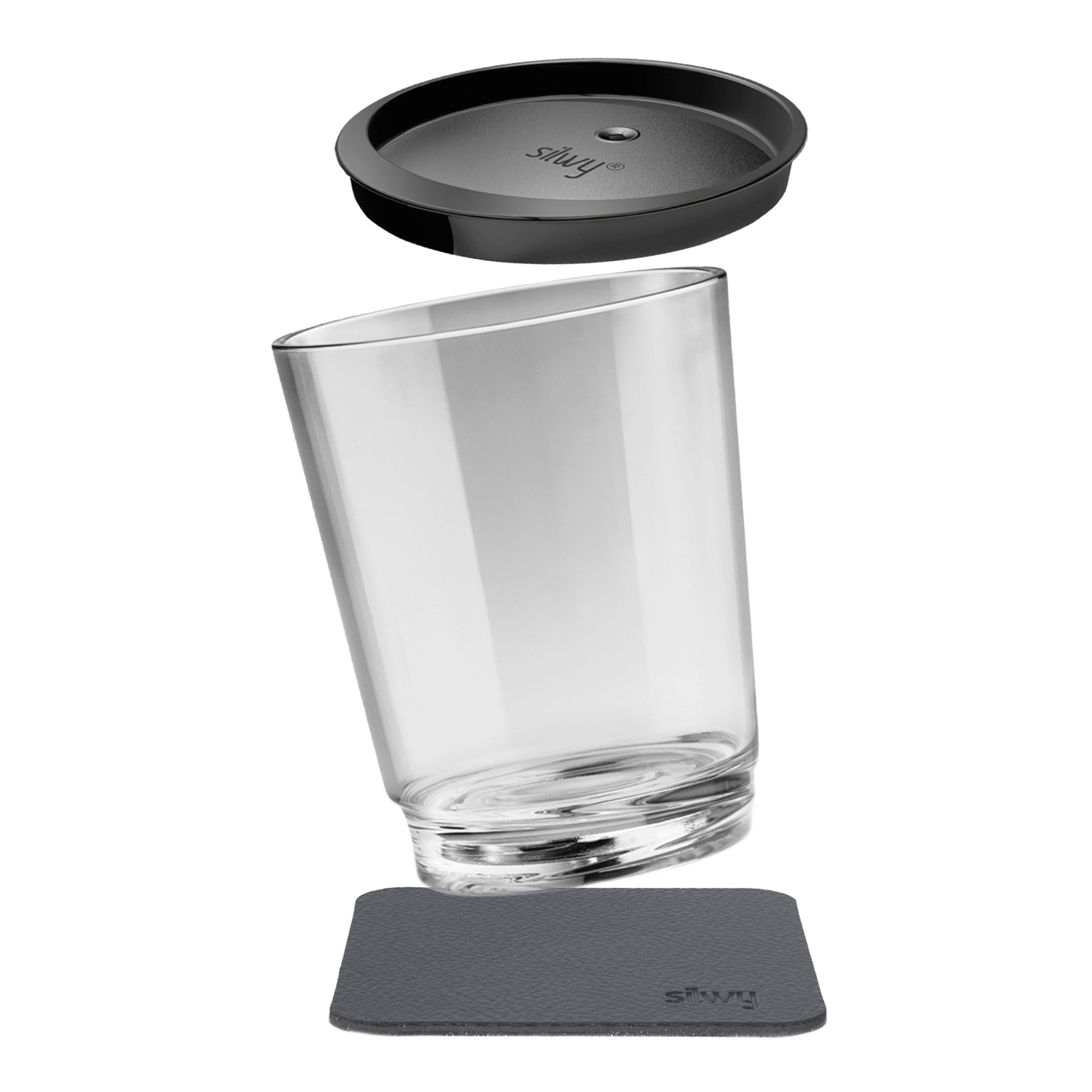 Magnetic drinking cup with accompanying Metal-Nano-Gel-Pad