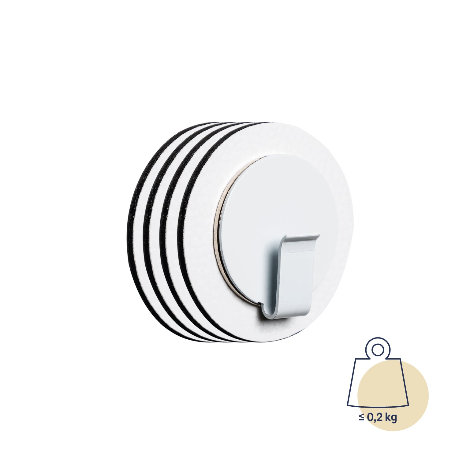 Magnetic hook Clever clipping plate including pads, holds up to 0.2 kg each