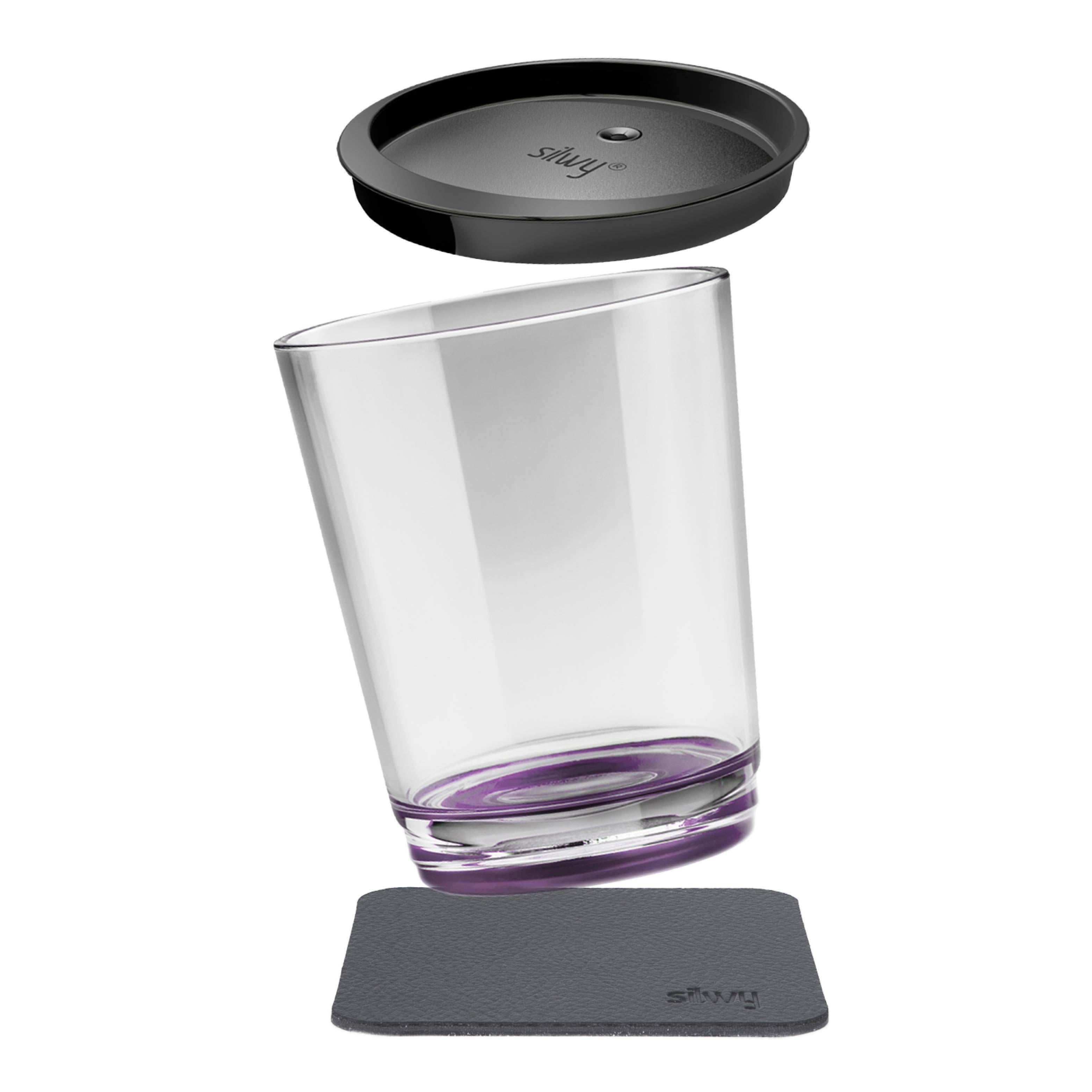 Magnetic drinking cup Triple Berry with accompanying Metal-Nano-Gel-Pad 