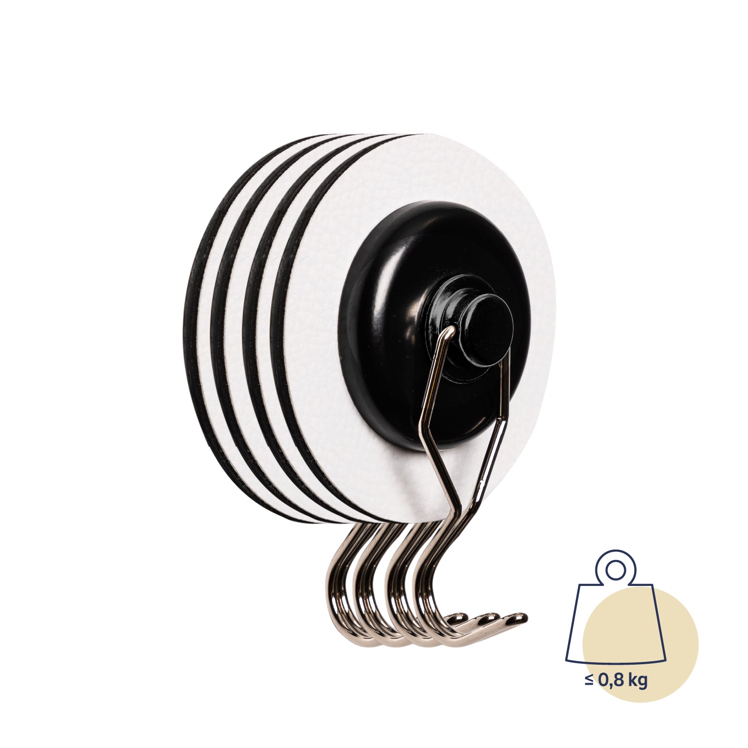 Magnetic hook the one with pads in a set of 4, holds up to 0.8kg each
