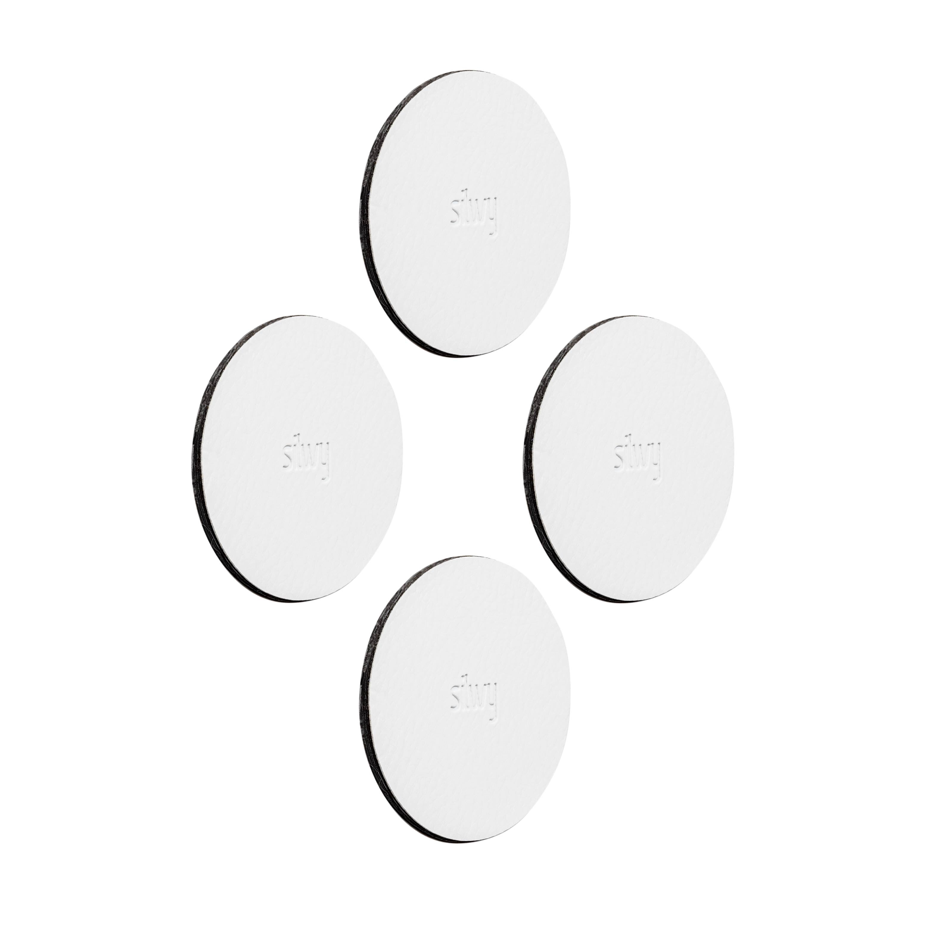 4 round Metal-Nano-Gel-Pads in white