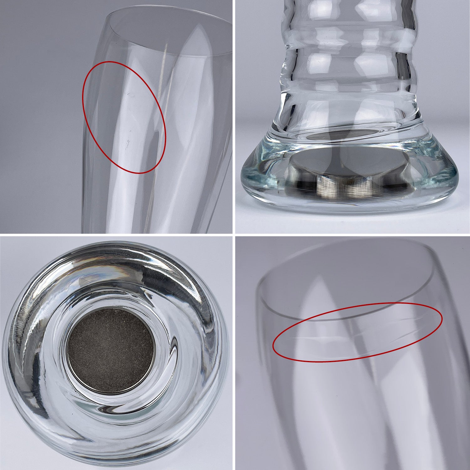 Second choice wheat glass with scratch 