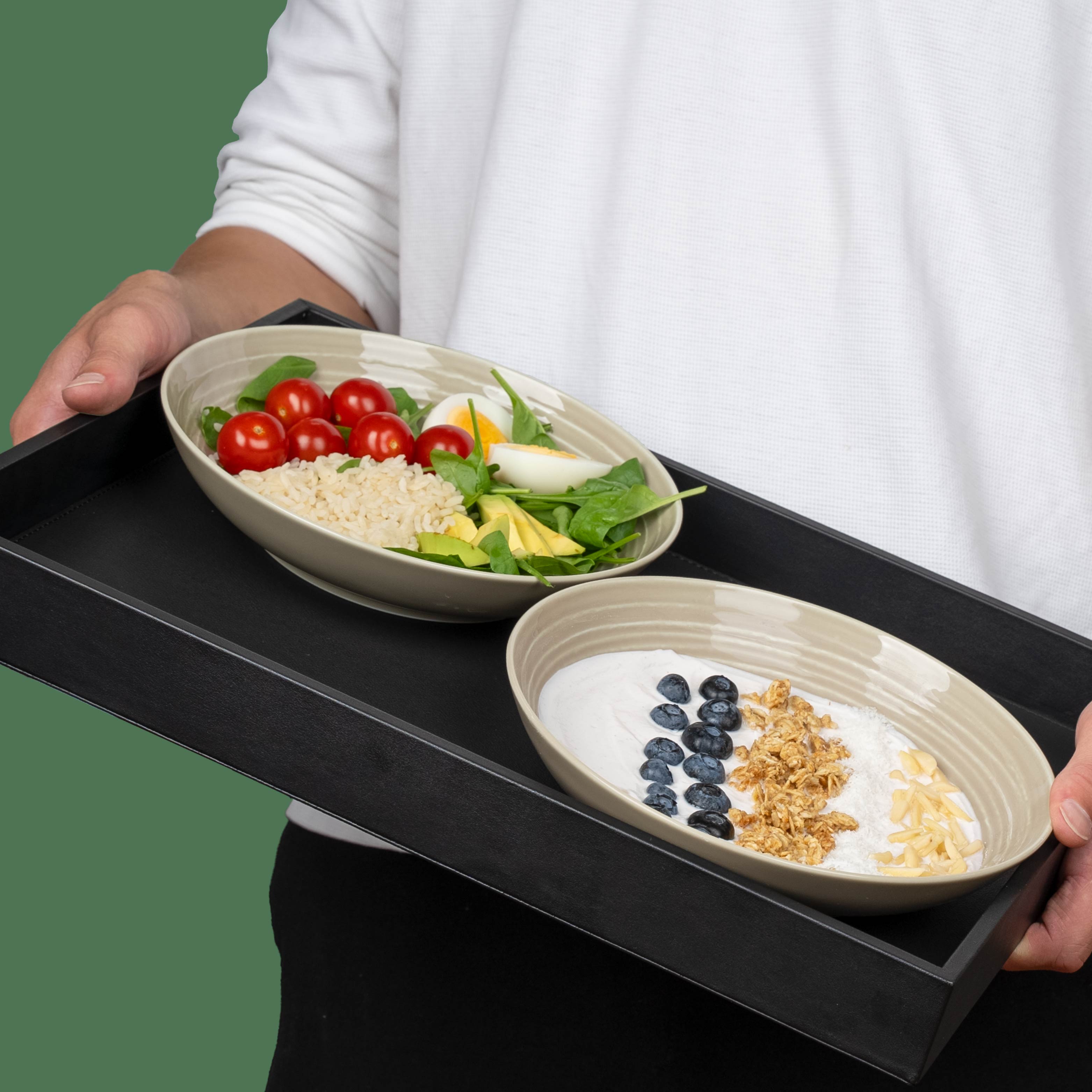 Cuencos magnéticos se sujetan firmemente mediante una bandeja metálica