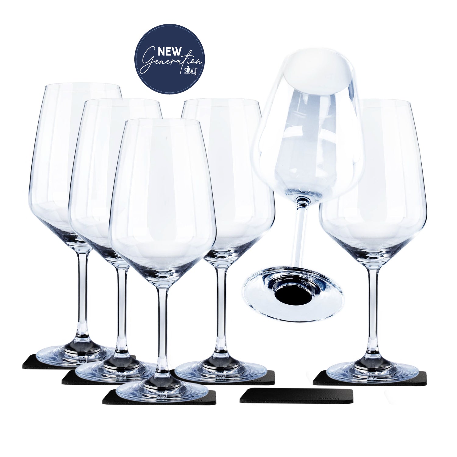 Copas magnéticas de cristal VINO