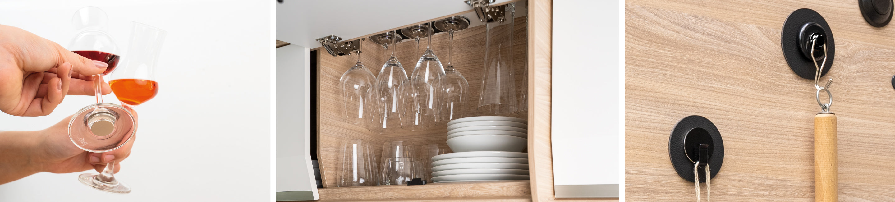 Verres magnétiquesVerres en cristal Liqueur, Verres Magnétiques suspendus ainsi qu'Assiette Magnétique en étagère et Verres à épices magnétiques, Crochet Magnétique et Épingles Magnétiques