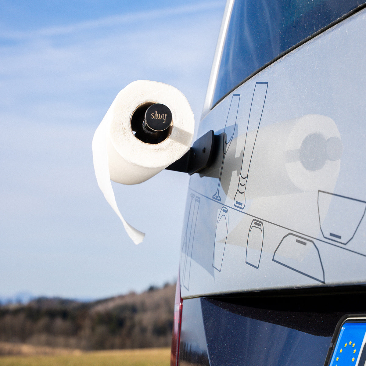Porte-rouleau de cuisine fixé à l'arrière de la Carrosserie