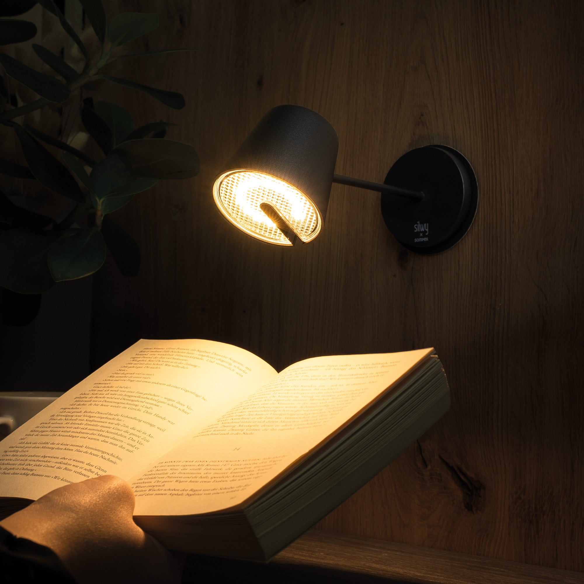 silwy x sompex Lampe de table et murale fixée au mur avec un pad 3M 