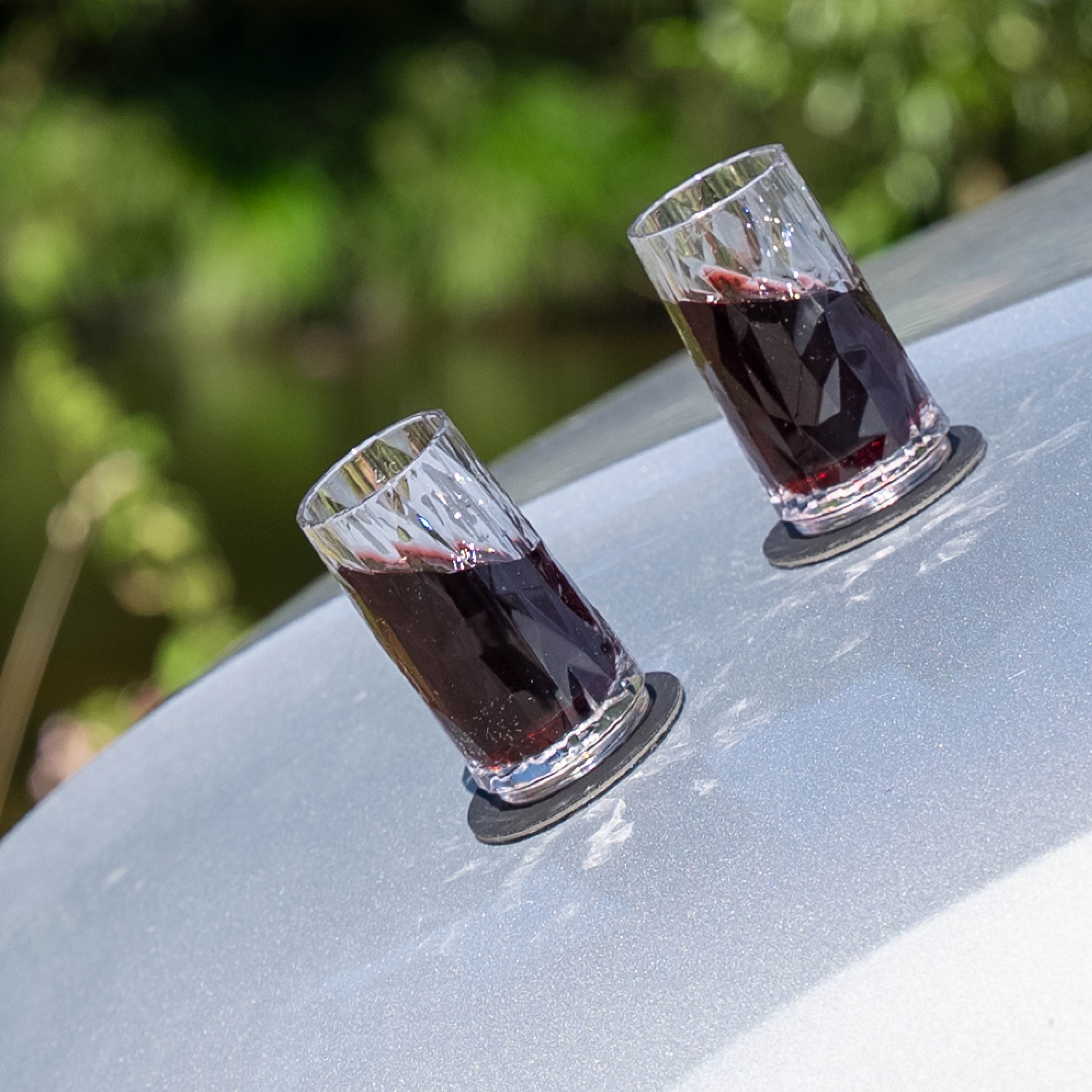 Verres en Plastique Magnétiques Shot sont fixés par un capot métallique