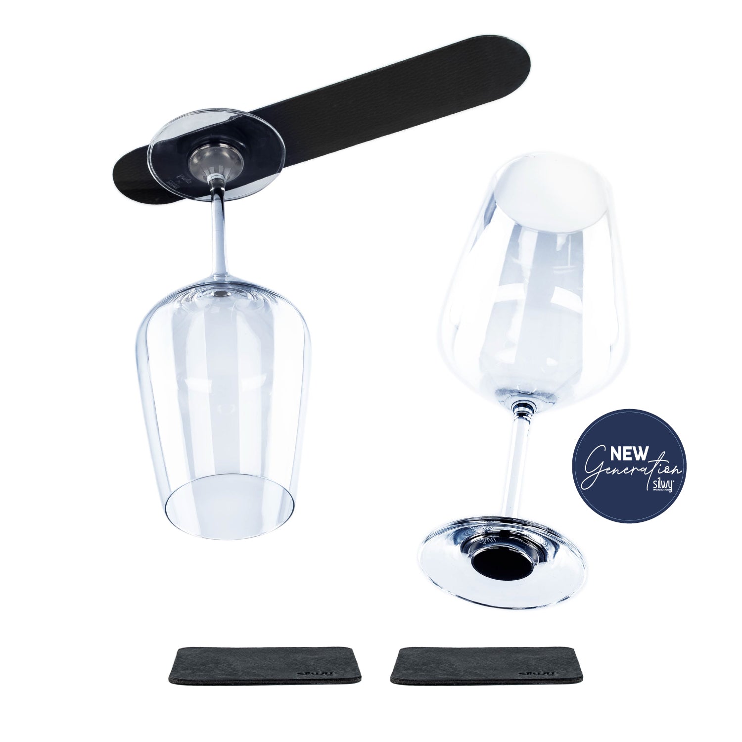 Magnet-VerresVerres en cristal WEIN incl. barre BLACK
