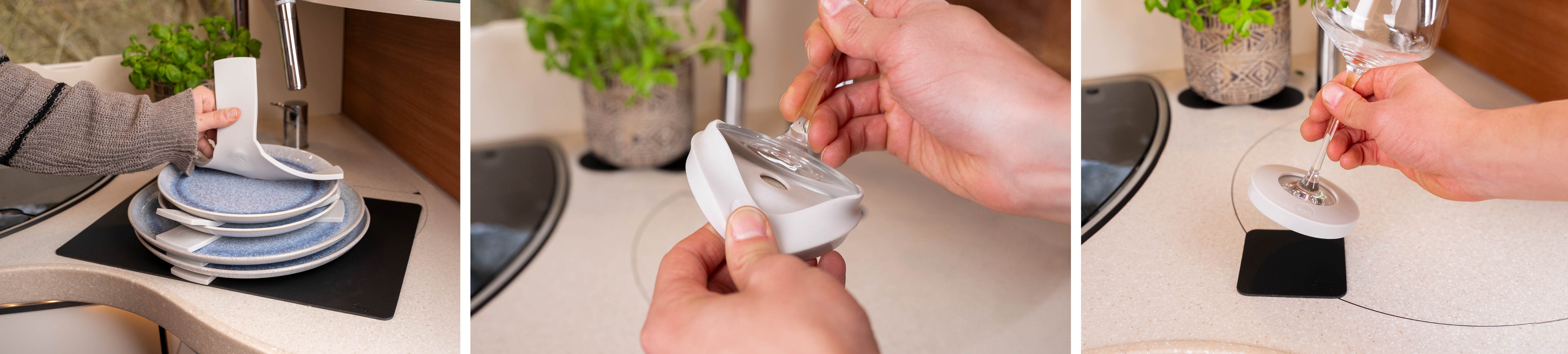 Posizionare l'adattatore magnetico sugli occhiali esistenti e fissarlo con un cuscinetto, quindi fissare le piastre con i sandwich magnetici.