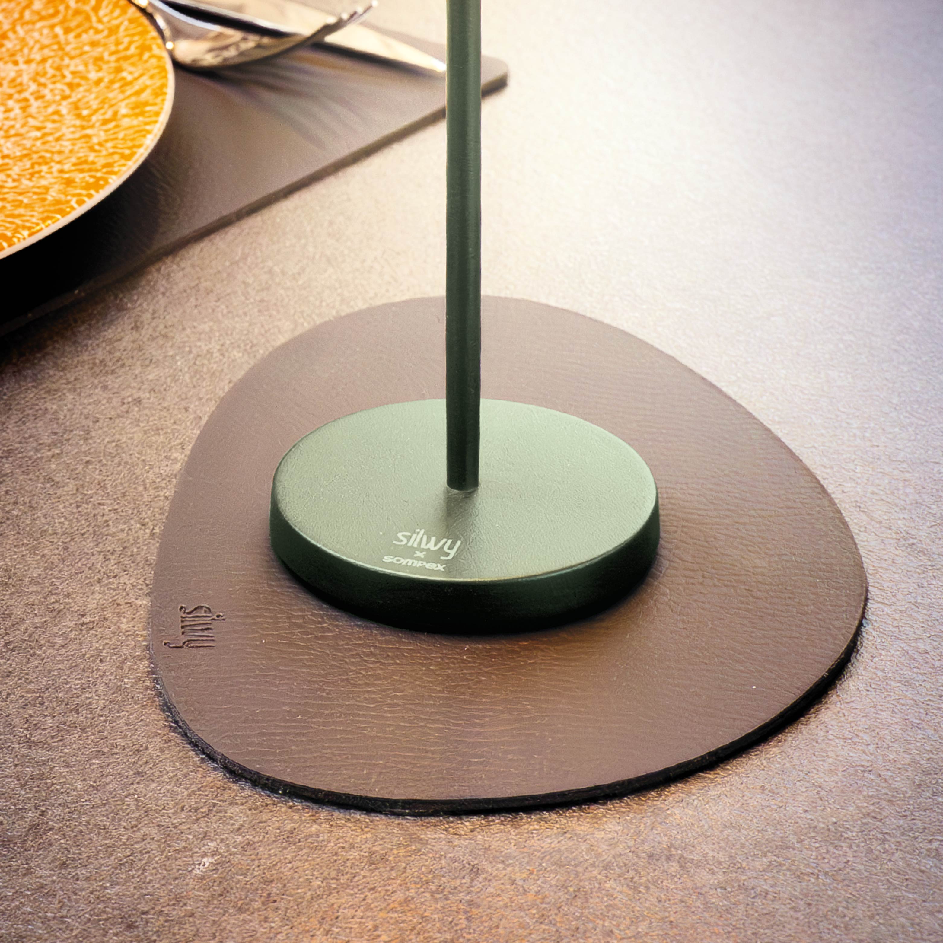 Luce magnetica Monaco in olive su tovaglietta abbinata 