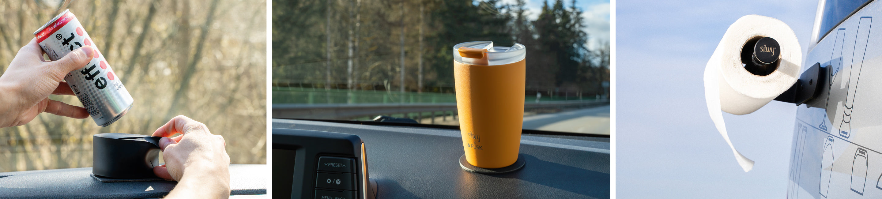 Porta lattine magnetico, thermocup magnetico, porta rotolo da cucina magnetico su multivan
