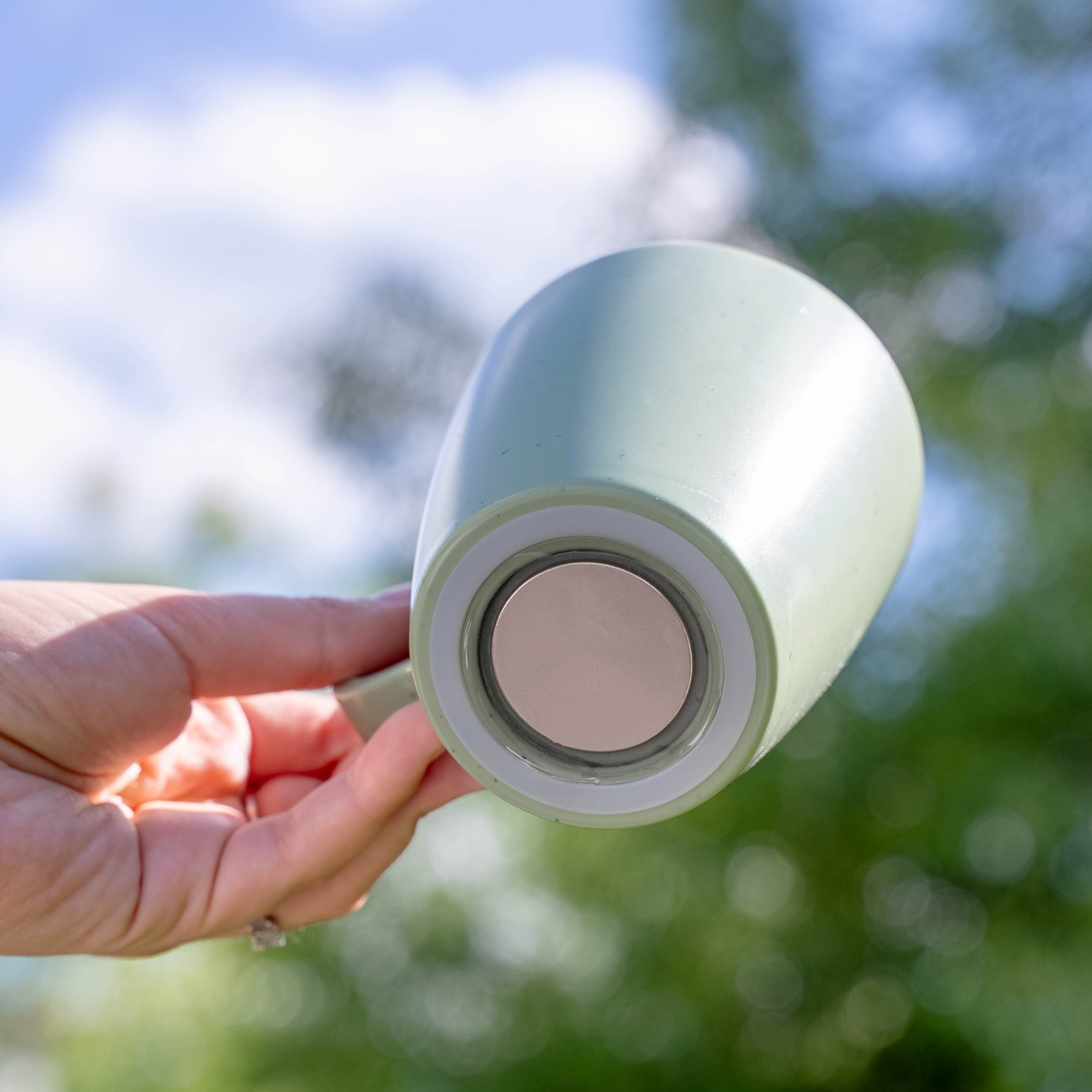 Bicchieri di plastica magnetici green dal basso