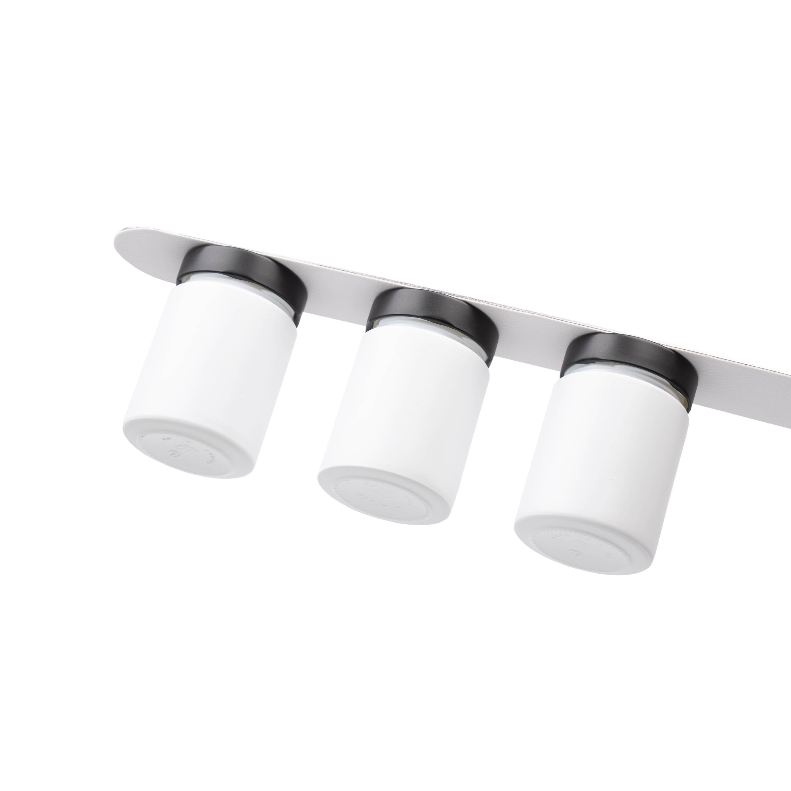 Vasetti magnetici da gastronomia a libera installazione montati su modanatura (set di 3 con modanatura)