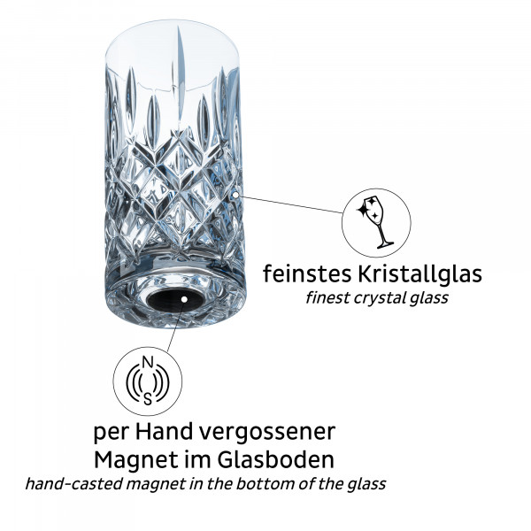 ZWEITE WAHL: Magnet-Kristallgläser LONGDRINK