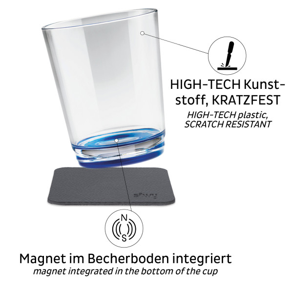 SECOND CHOICE: Magnetic Drinking Cup LUI BLUE