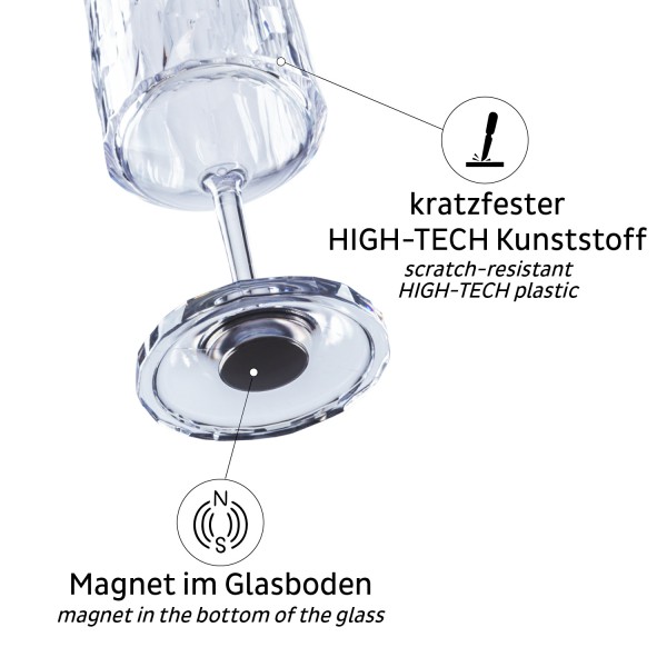 Magnet-Kunststoffgläser WEIN 0,2 l