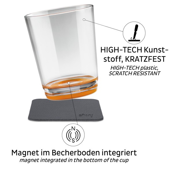 Magnet-Trinkbecher HUP ORANGE