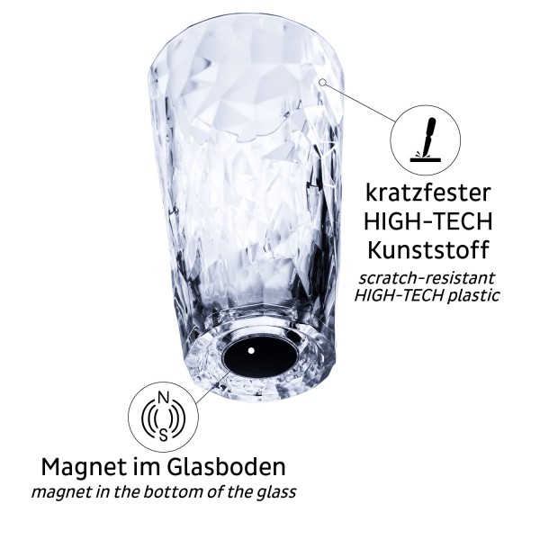 Magnetic Plastic Glass LONGDRINK