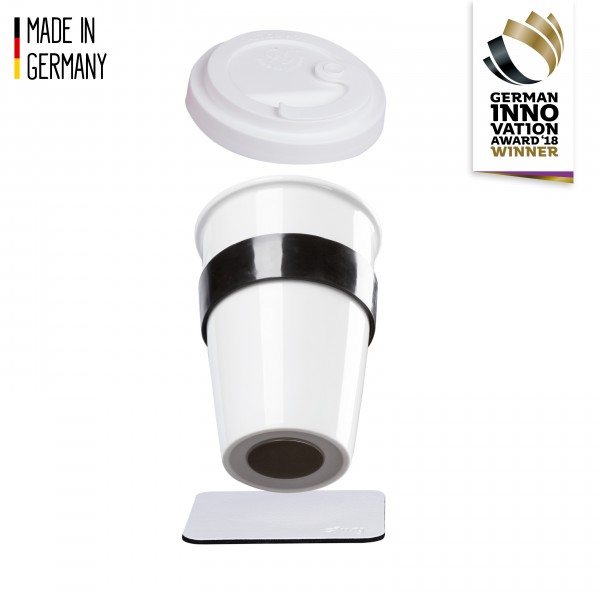 Porzellan TO-GO-CUP (Pad in WHITE)